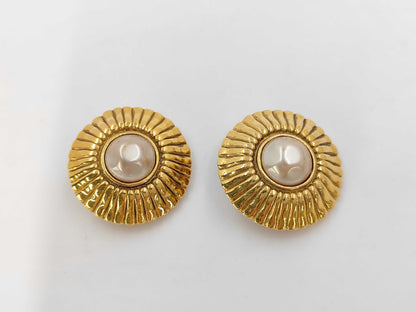 CHANEL Faux Pearl Earrings