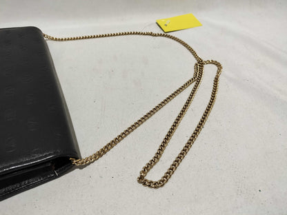 VALENTINO Leather Logo Push Lock Chain Shoulder Bag