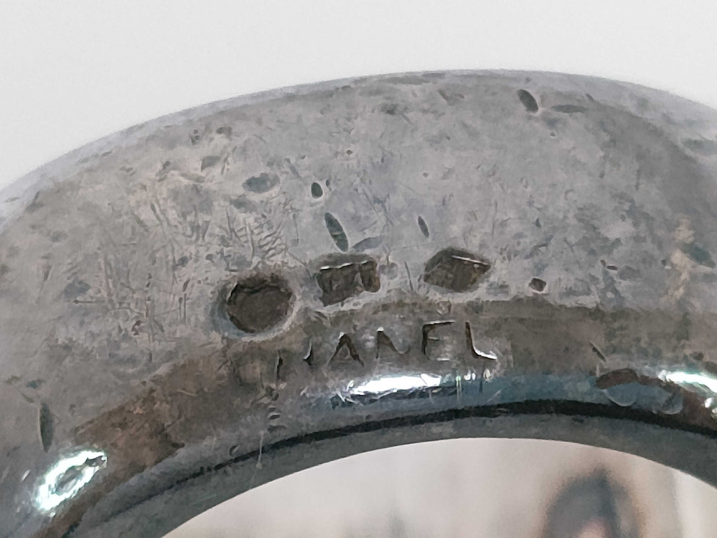 CHANEL Logo Ring SV925 19.0g Ring