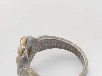 Tiffany & Co. 750/925 Heart Ribbon Ring, K Other, 3.9g