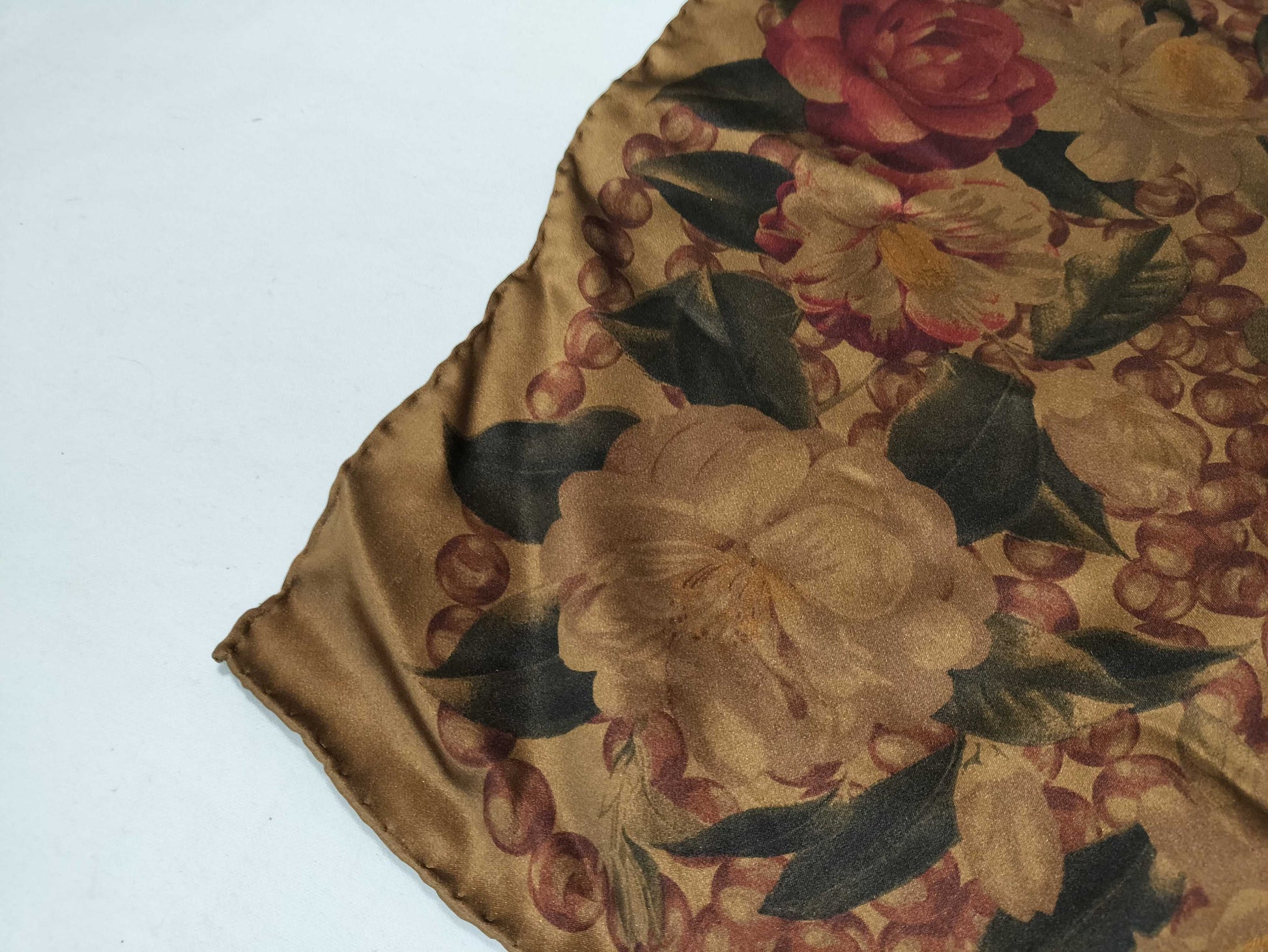 CHANEL Floral Large Scarf 