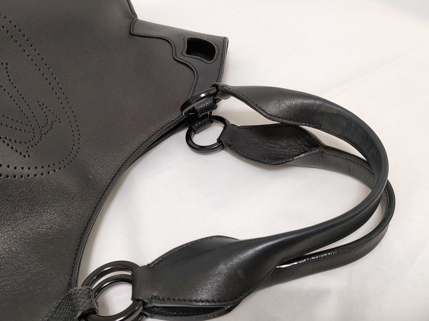 Cartier Perforated Black Handbag