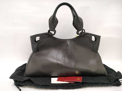 Cartier Perforated Black Handbag