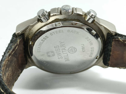 Swiss Military Chronograph Men's Watch, Comes with Box, Replacement Strap, etc., Unused