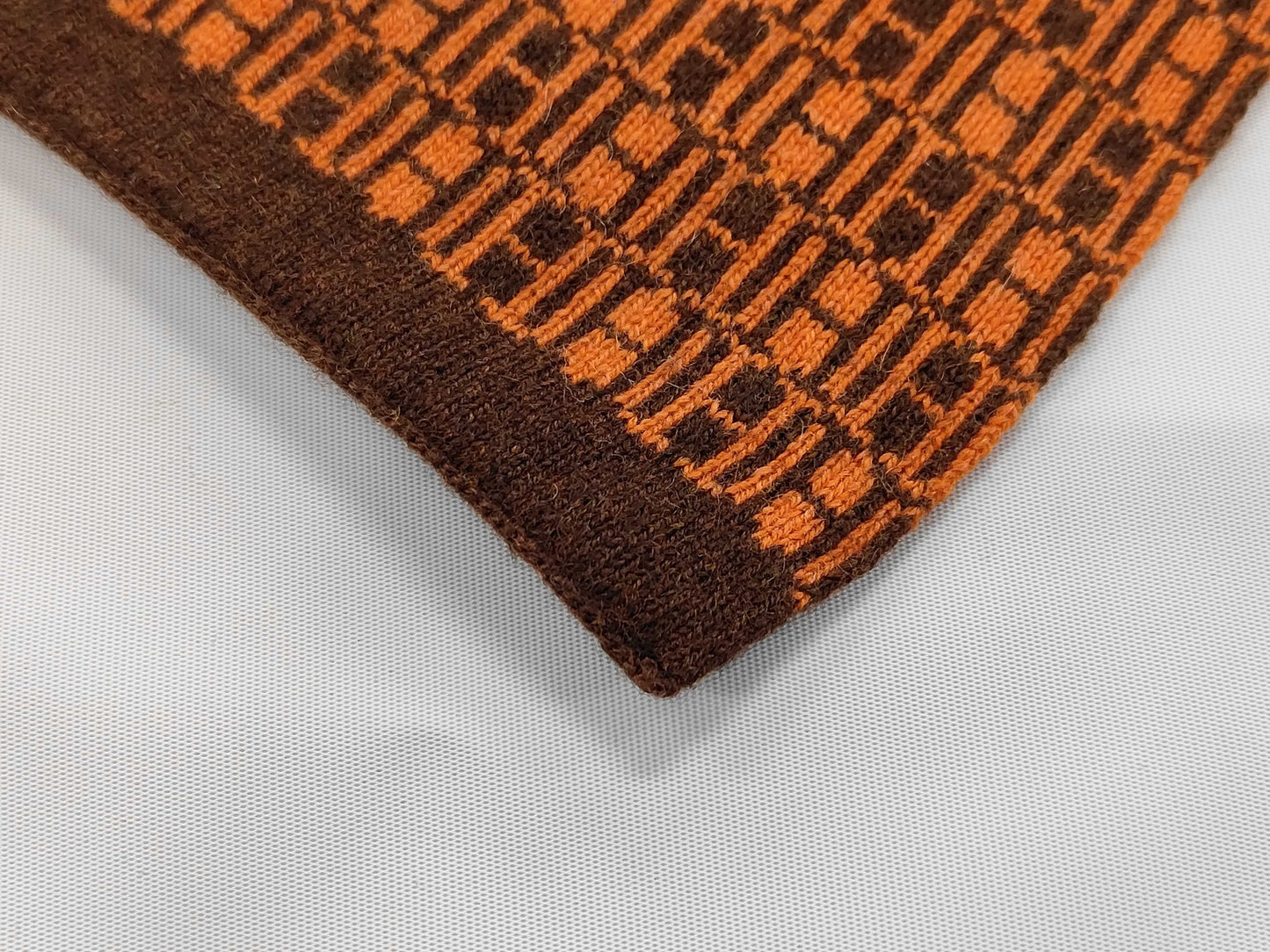 HERMES Orange Logo Scarf