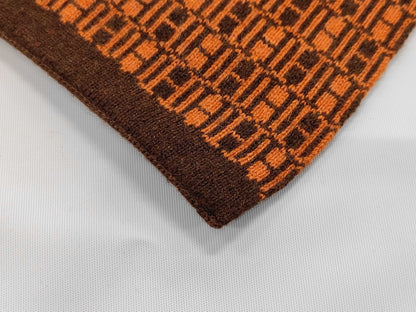 HERMES Orange Logo Scarf