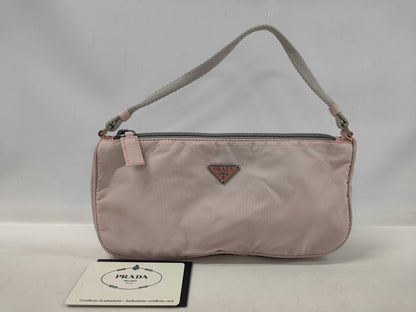PRADA Nylon Accessory Pouch Pink Handbag
