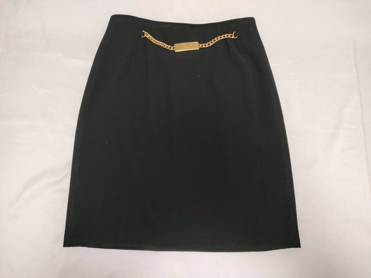 CELINE Skirt with Gold Chain Hardware, Size 40