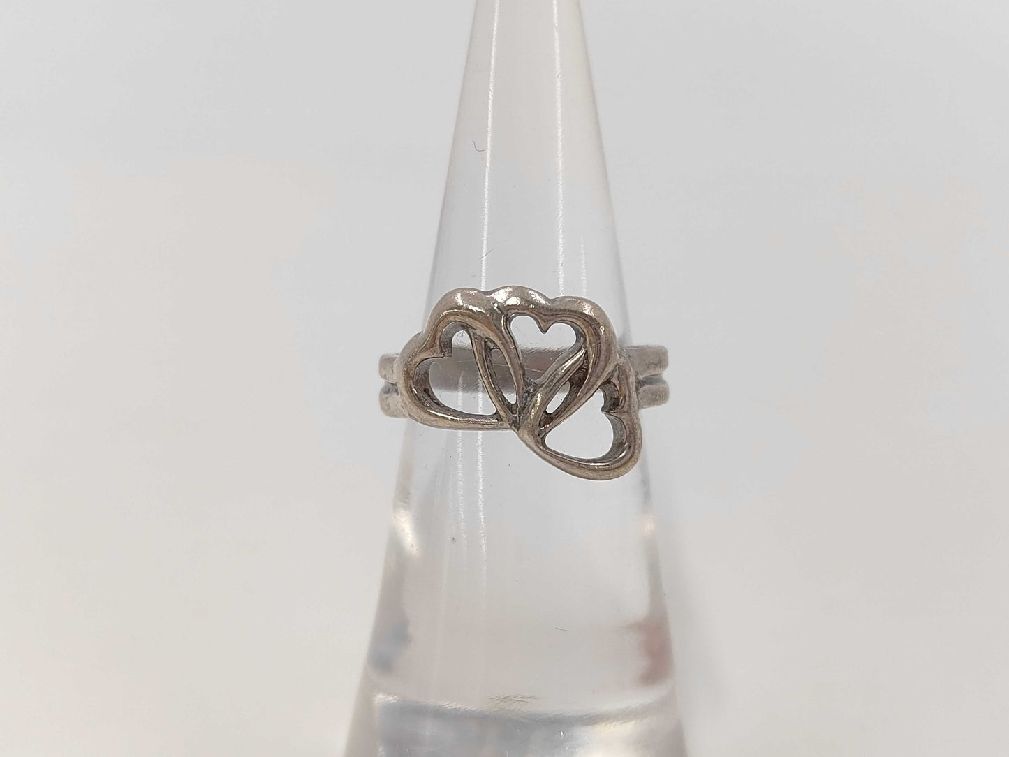 Tiffany & Co. 3-Row Open Heart SV925 Ring