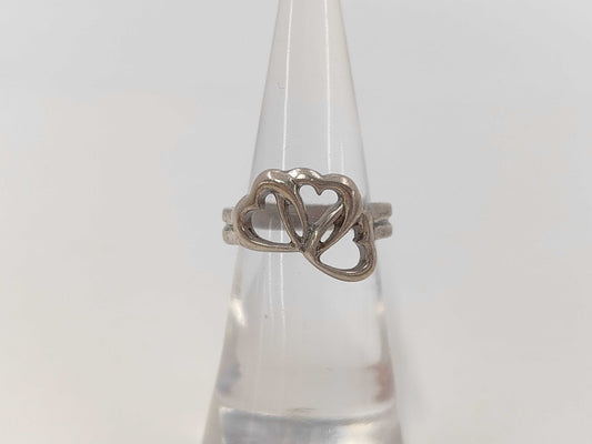 Tiffany & Co. 3-Row Open Heart SV925 Ring