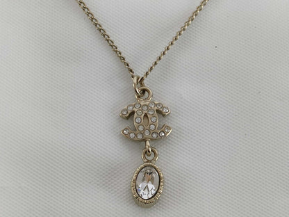 CHANEL Rhinestone Coco Mark 09A Necklace