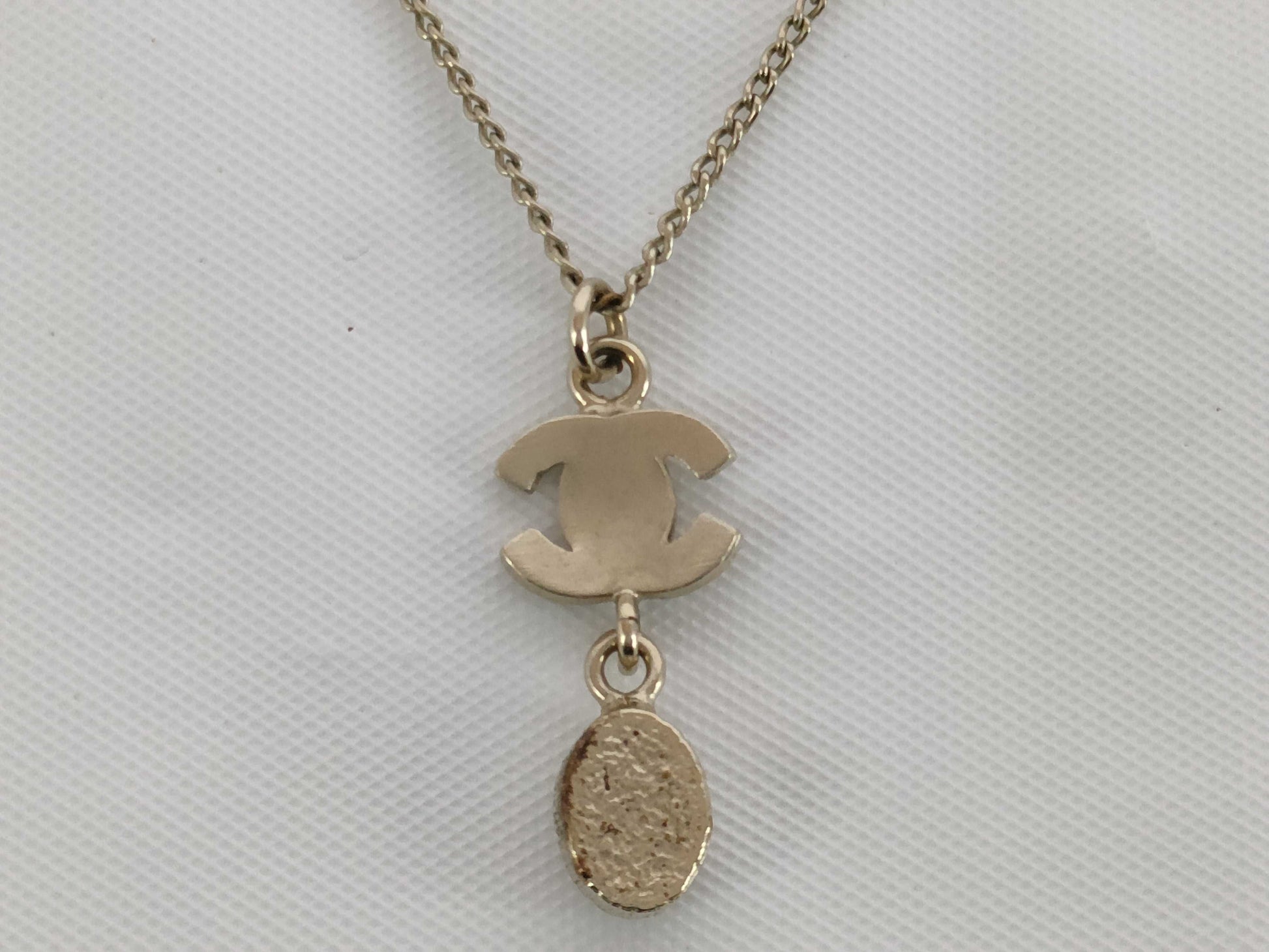 CHANEL Rhinestone Coco Mark 09A Necklace