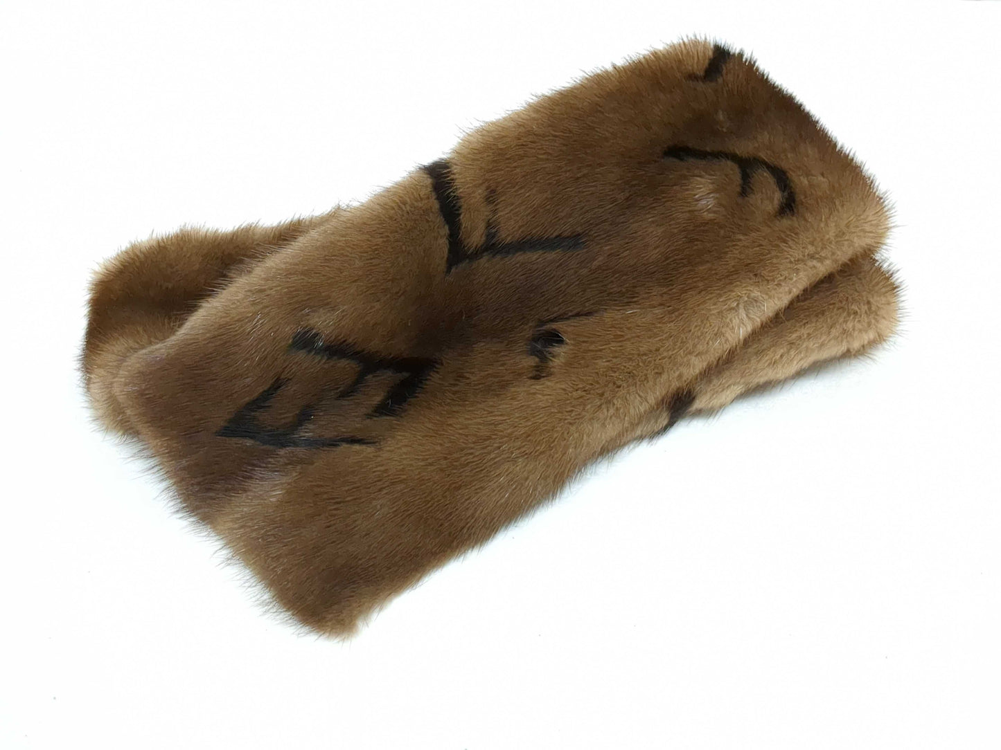 FENDI Zucca pattern / fur scarf scarf