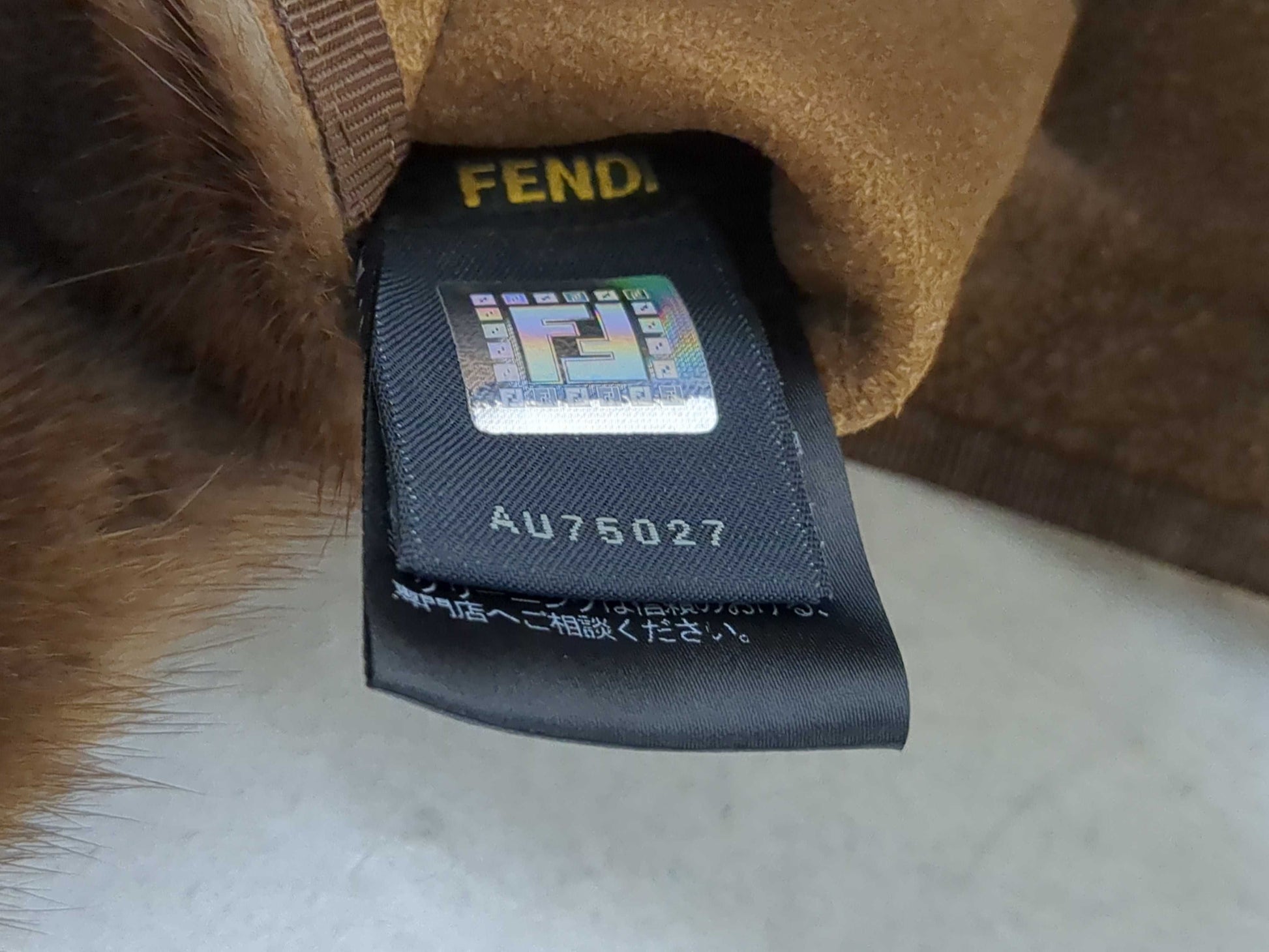 FENDI Zucca pattern / fur scarf scarf