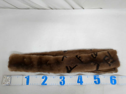 FENDI Zucca pattern / fur scarf scarf