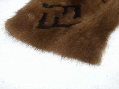 FENDI Zucca pattern / fur scarf scarf