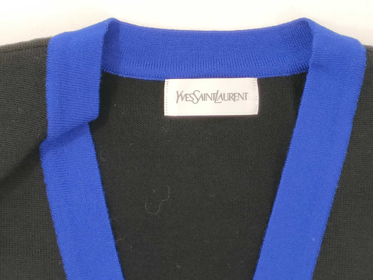 Yves Saint Laurent Knit Sweater with Gold Buttons, Cardigan