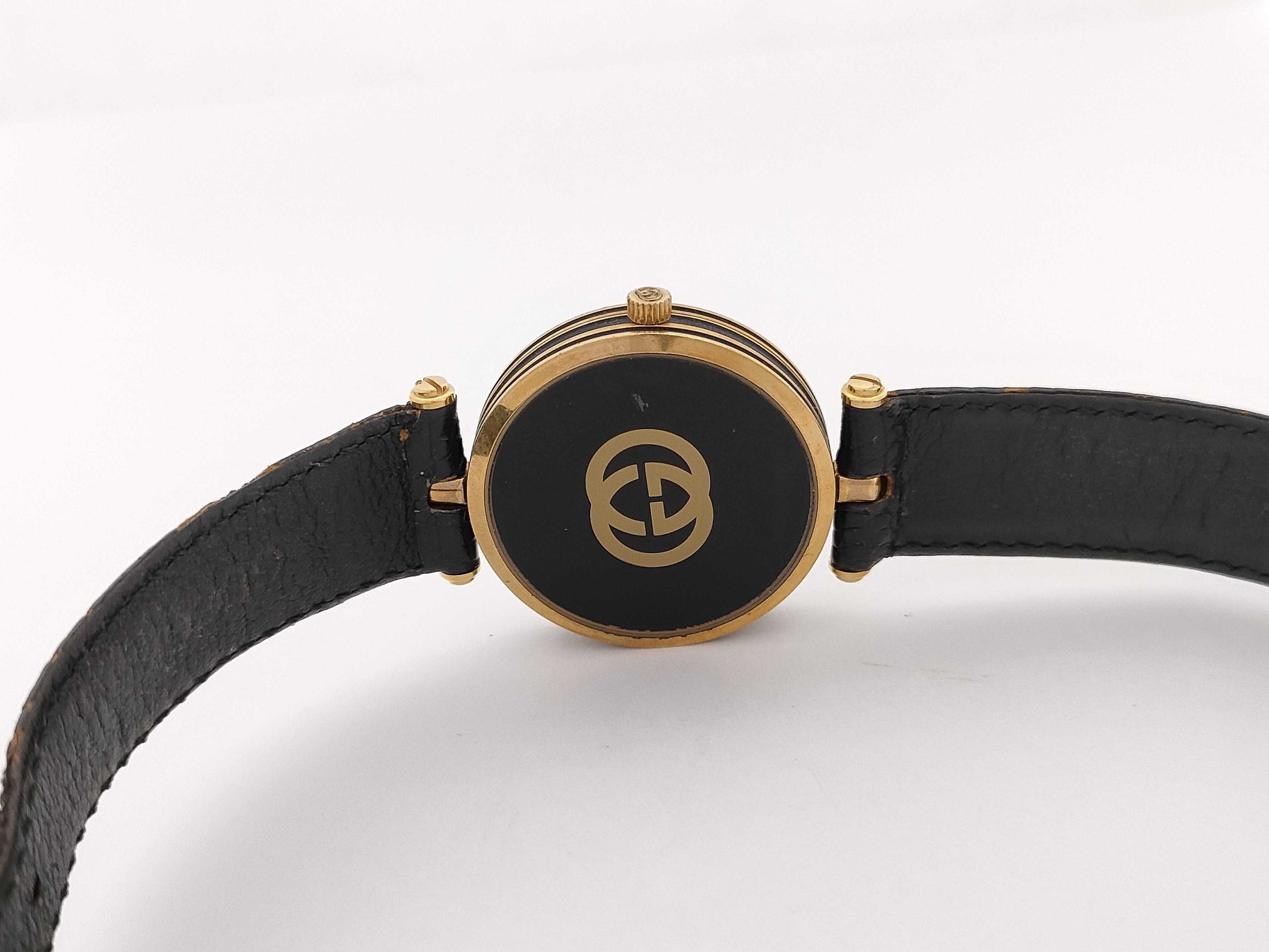 GUCCI Quartz Round Black Dial Women's Watch, Unoperated