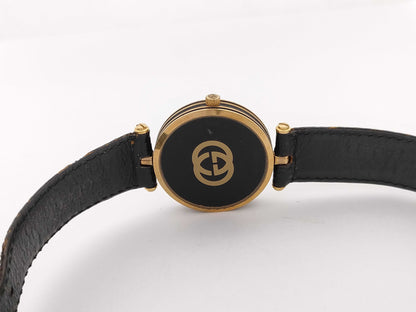 GUCCI Quartz Round Black Dial Women's Watch, Unoperated