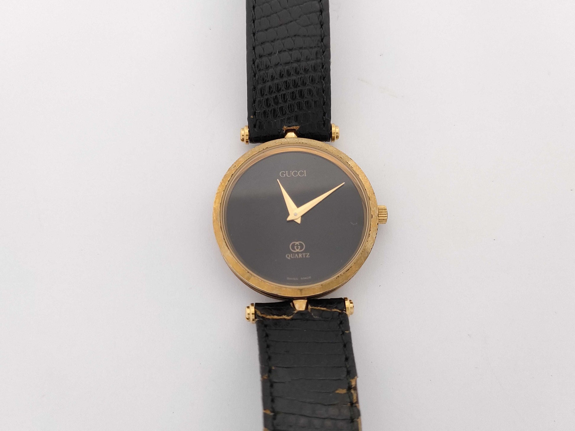 GUCCI Quartz Round Black Dial Women's Watch, Unoperated