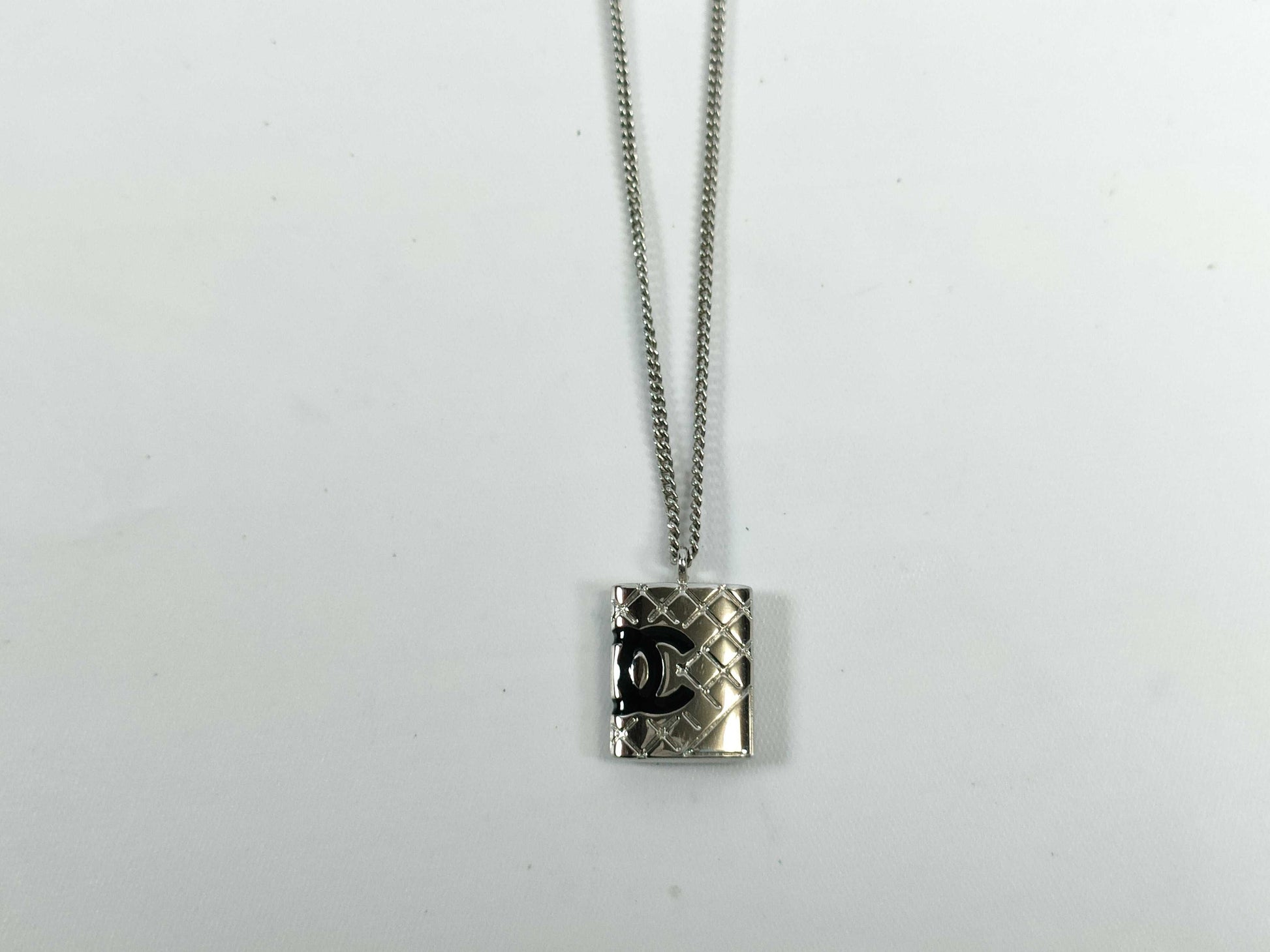 CHANEL 05C Silver Color Necklace