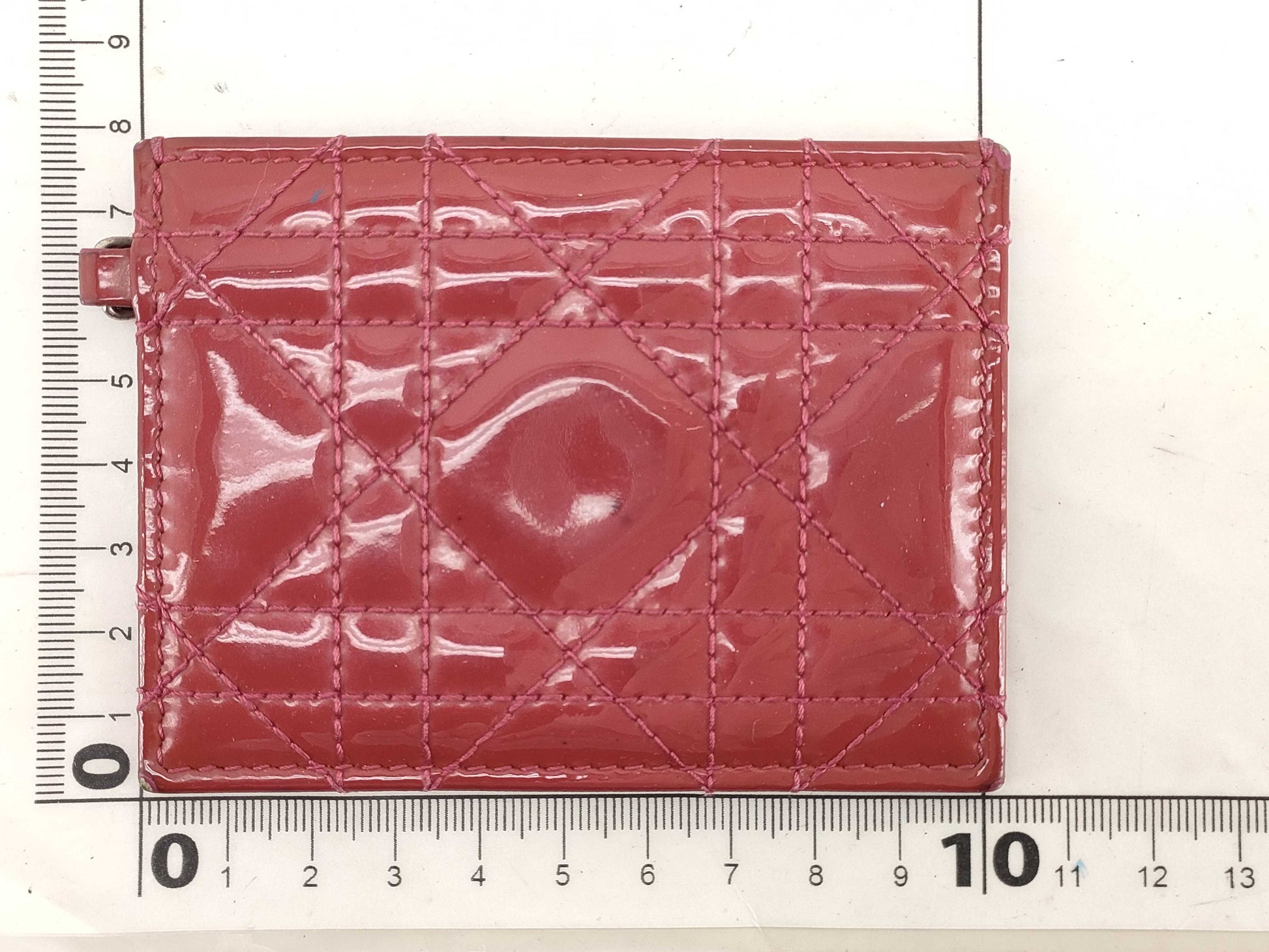 Dior Lady Dior/Card Case/Enamel Card Case, Pass Case, Business Card Case