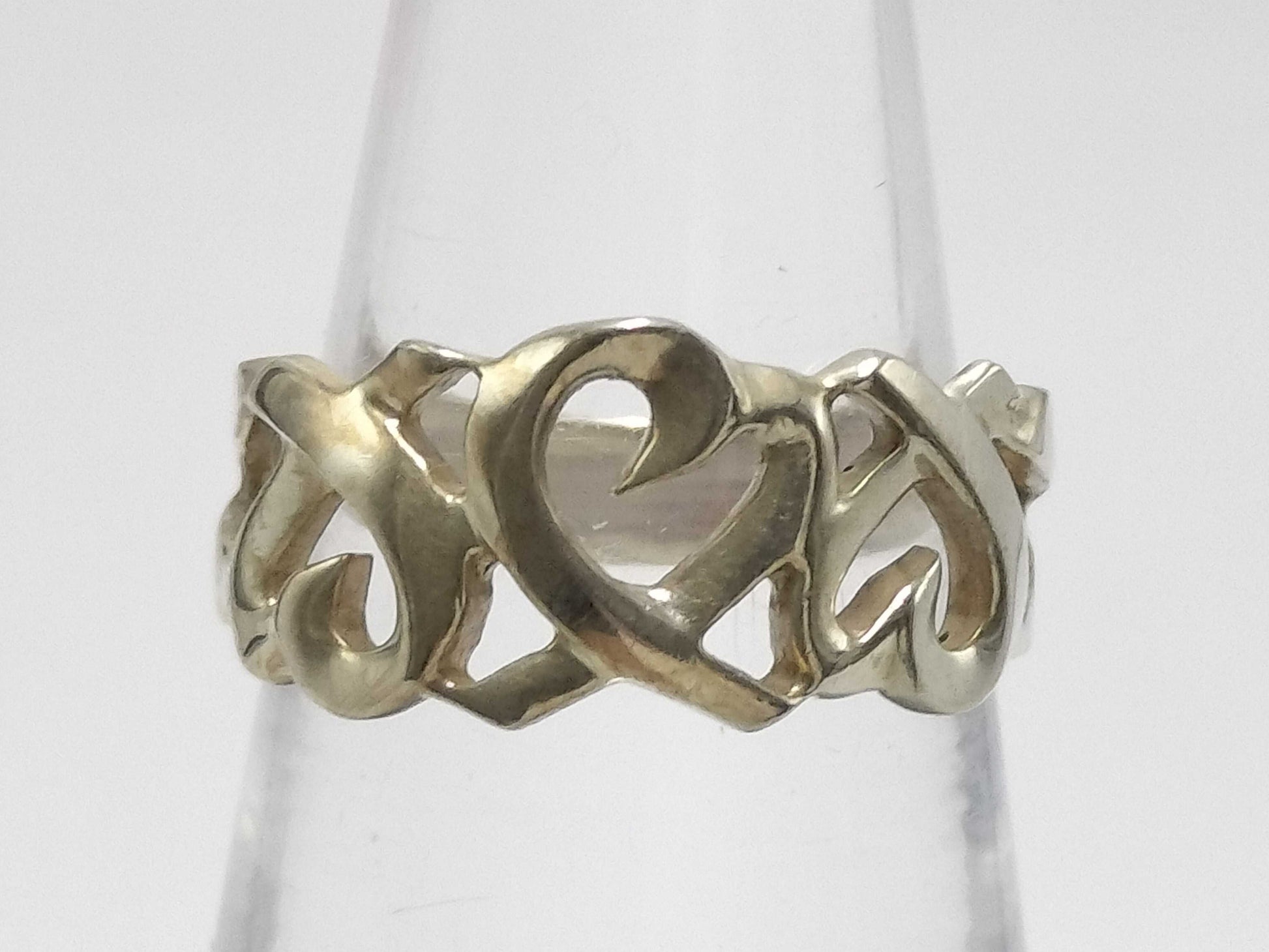 Tiffany & Co. Paloma Picasso Triple Loving Heart Ring in SV925, 2.8g