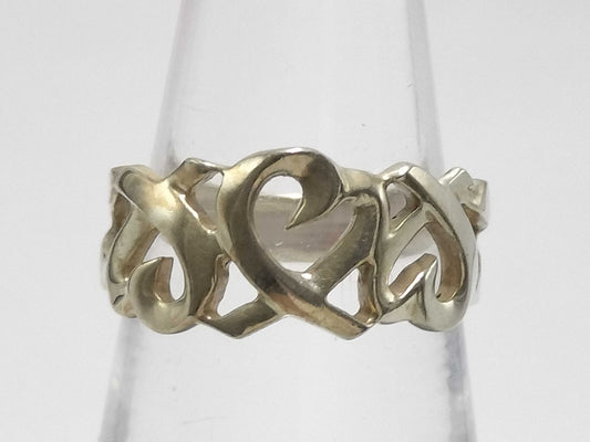 Tiffany & Co. Paloma Picasso Triple Loving Heart Ring in SV925, 2.8g