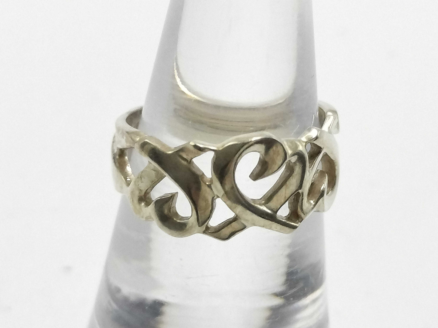 Tiffany & Co. Paloma Picasso Triple Loving Heart Ring in SV925, 2.8g