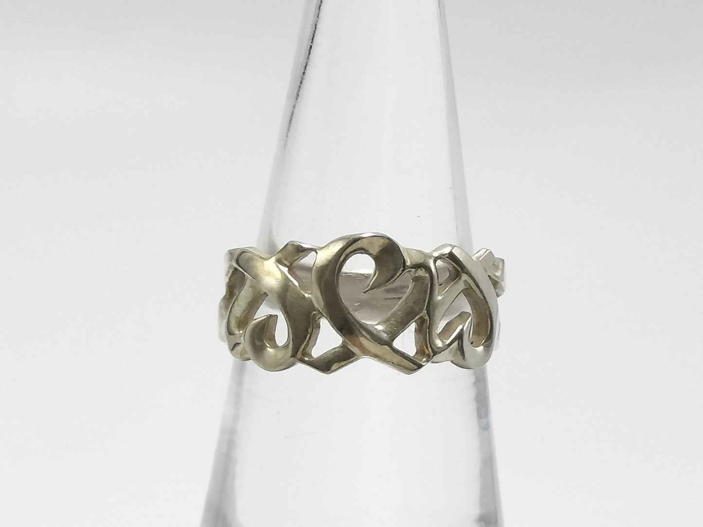 Tiffany & Co. Paloma Picasso Triple Loving Heart Ring in SV925, 2.8g