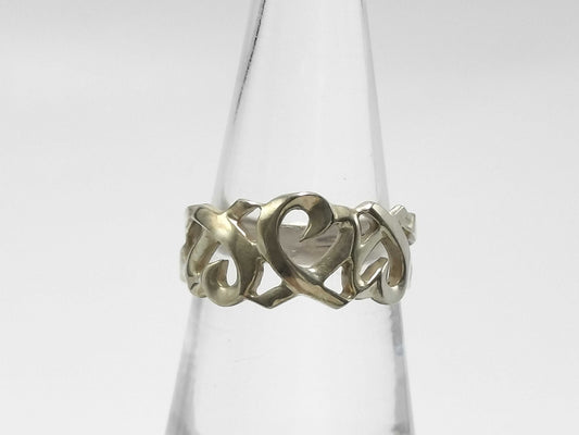 Tiffany & Co. Paloma Picasso Triple Loving Heart Ring in SV925, 2.8g
