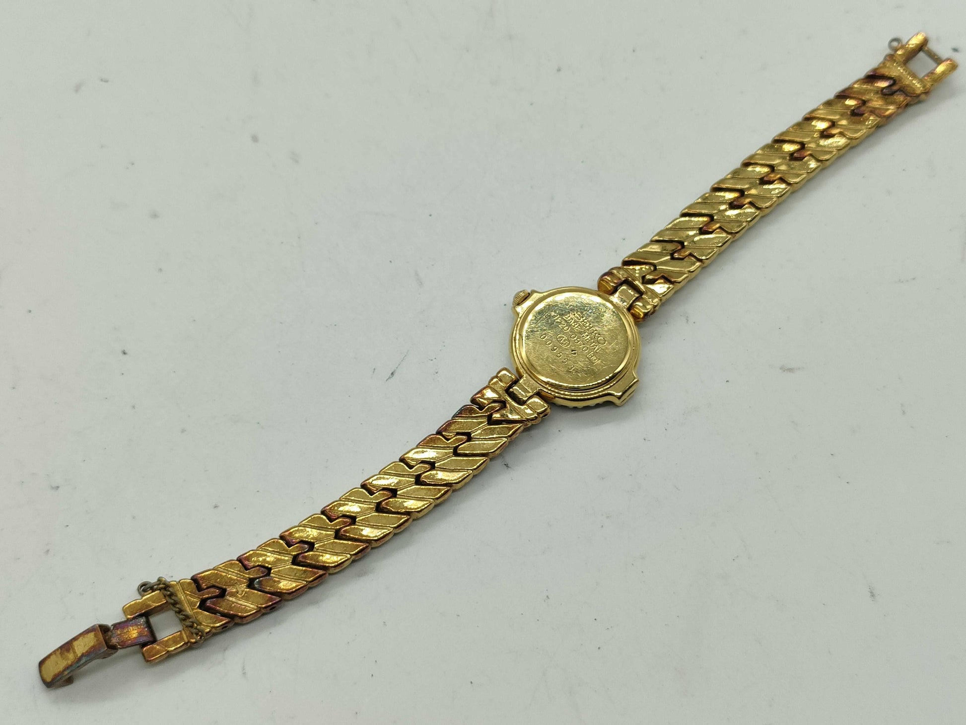 SEIKO Diamond and Ruby Bezel 1F20-0B70 Women's Watch