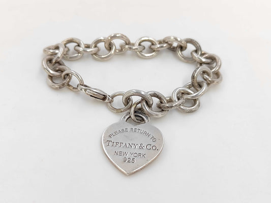 Tiffany & Co. Tiffany Heart Return to Sterling Silver 925 30.5g Bracelet/Bangle