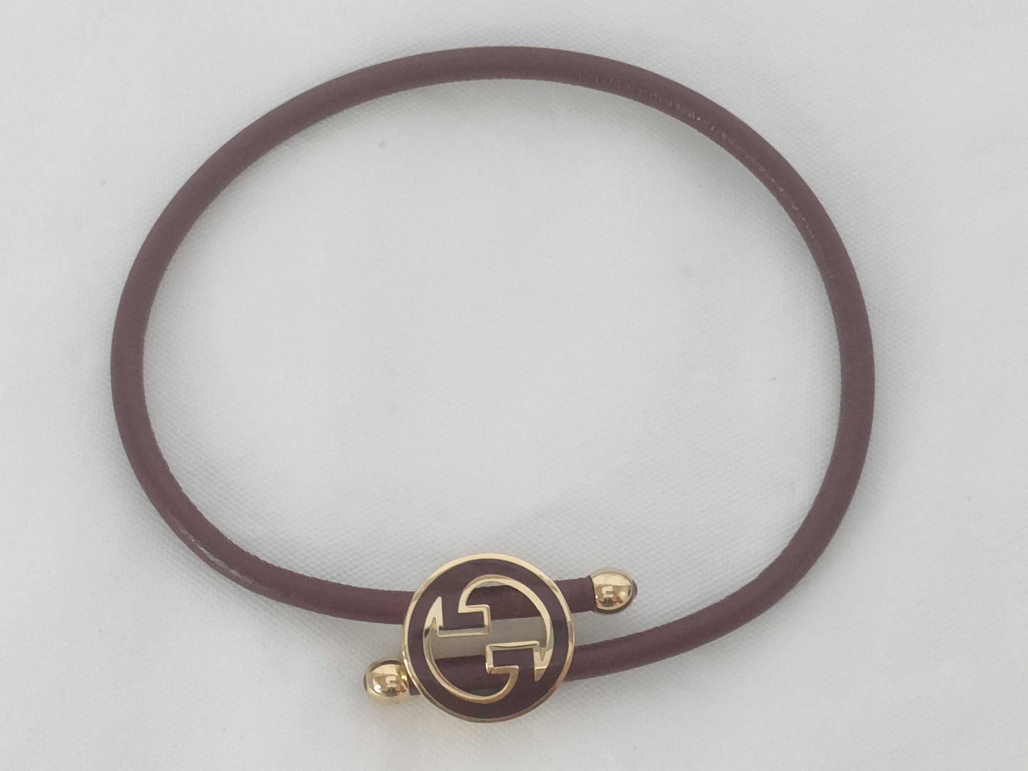 GUCCI Lacquer Finish Round Interlocking G Bracelet Hair Accessory