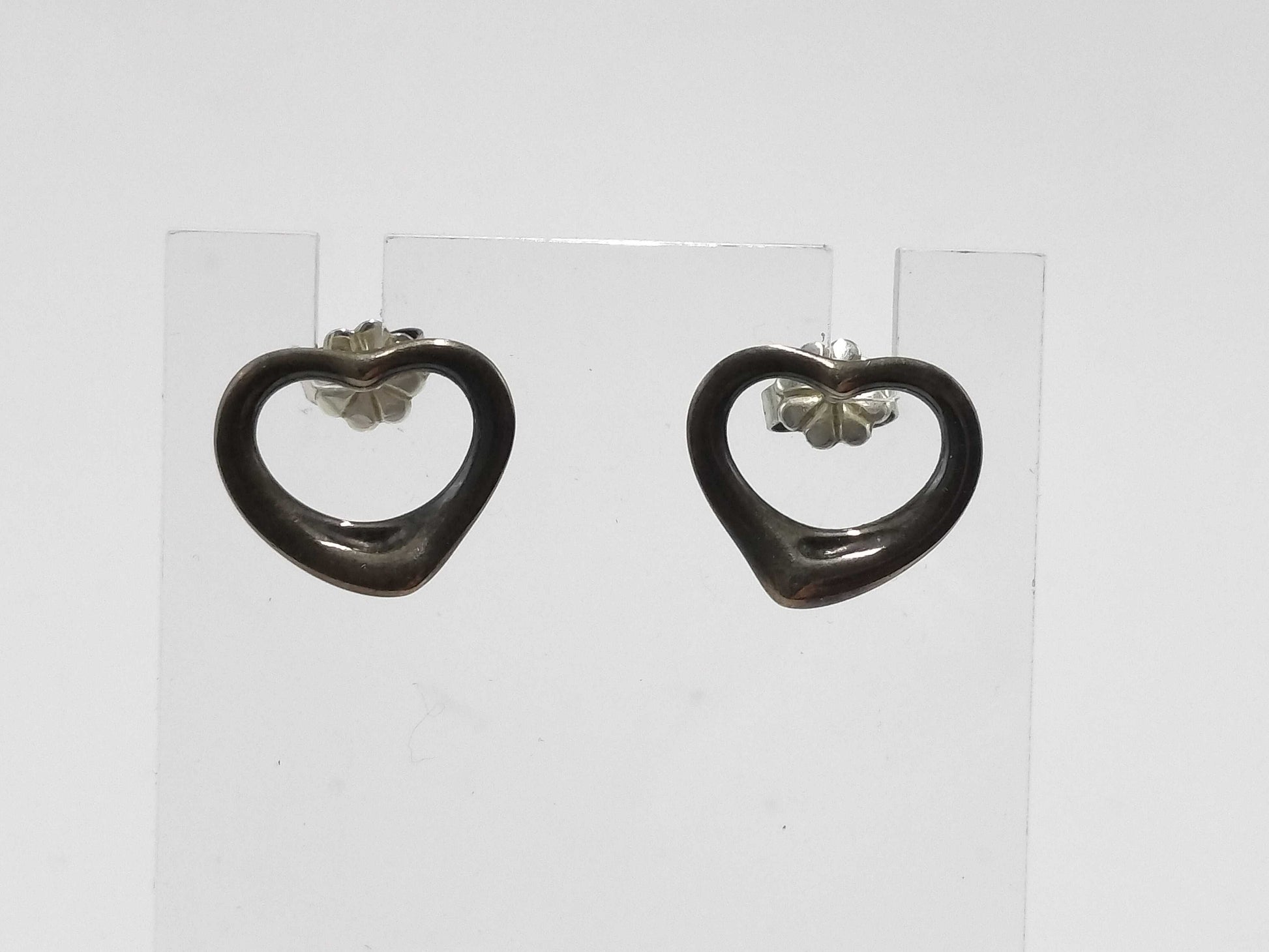Tiffany & Co. 925 Open Heart Earrings Pair