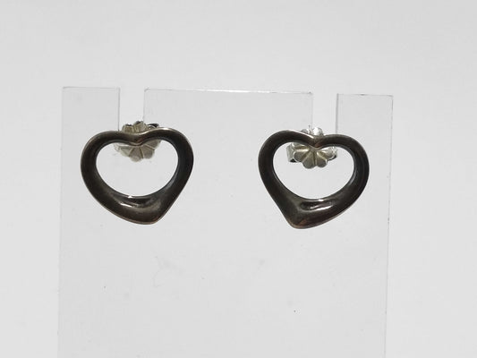Tiffany & Co. 925 Open Heart Earrings Pair