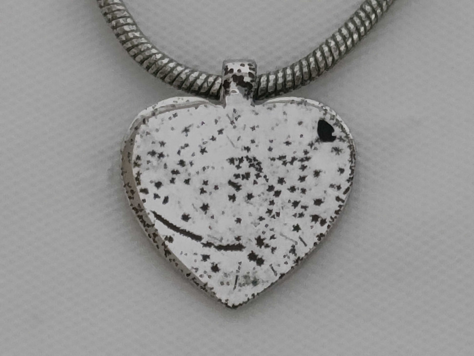 Dior Heart Motif Silver Necklace