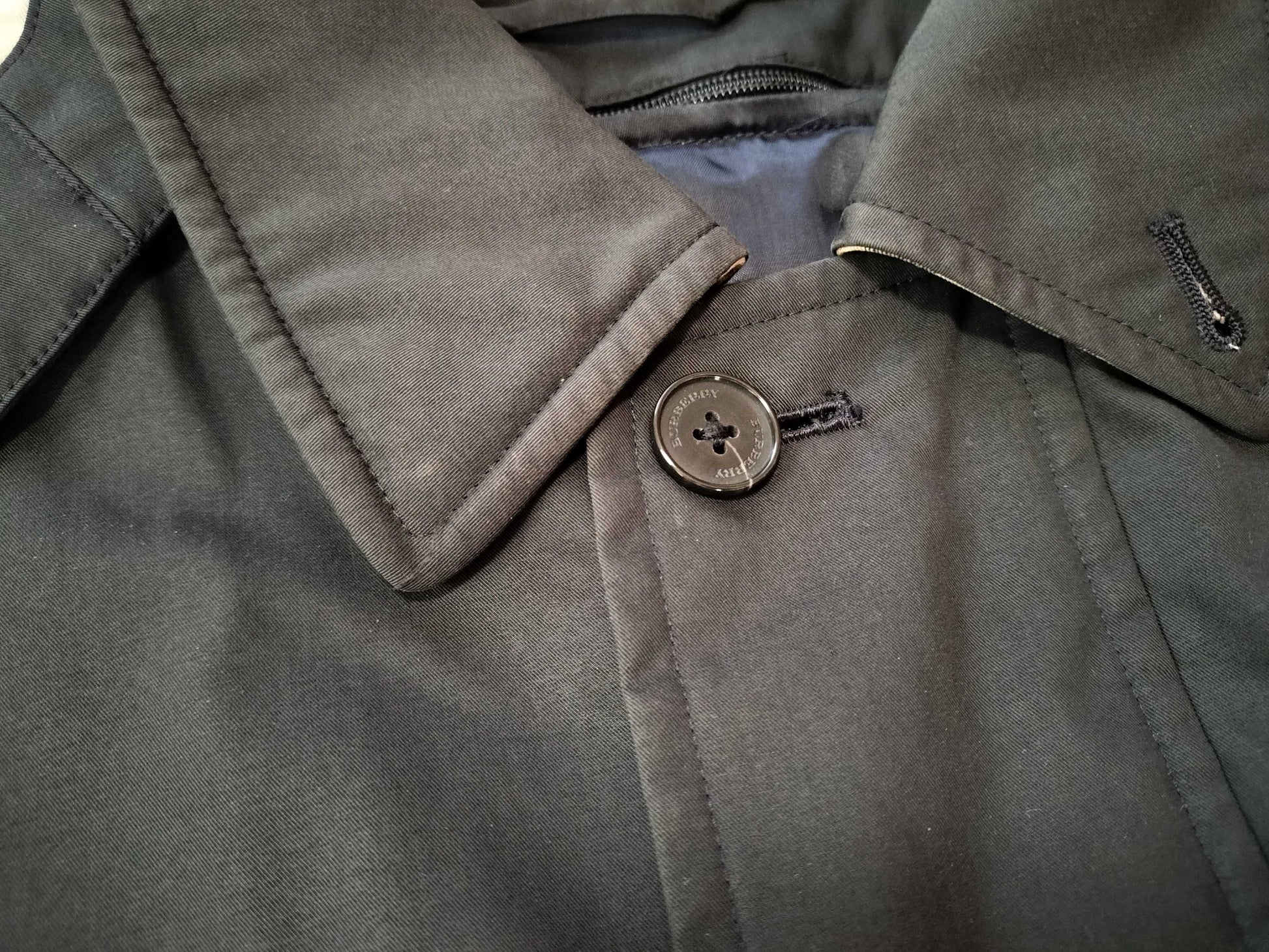 BURBERRY Zip Coat Black Coat