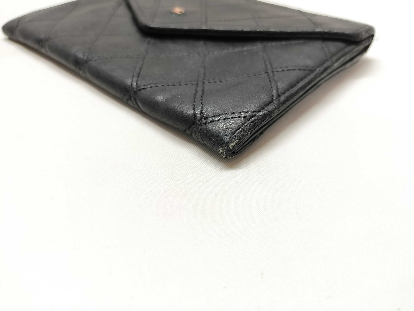 CHANEL Bicolor Lambskin Compact Wallet