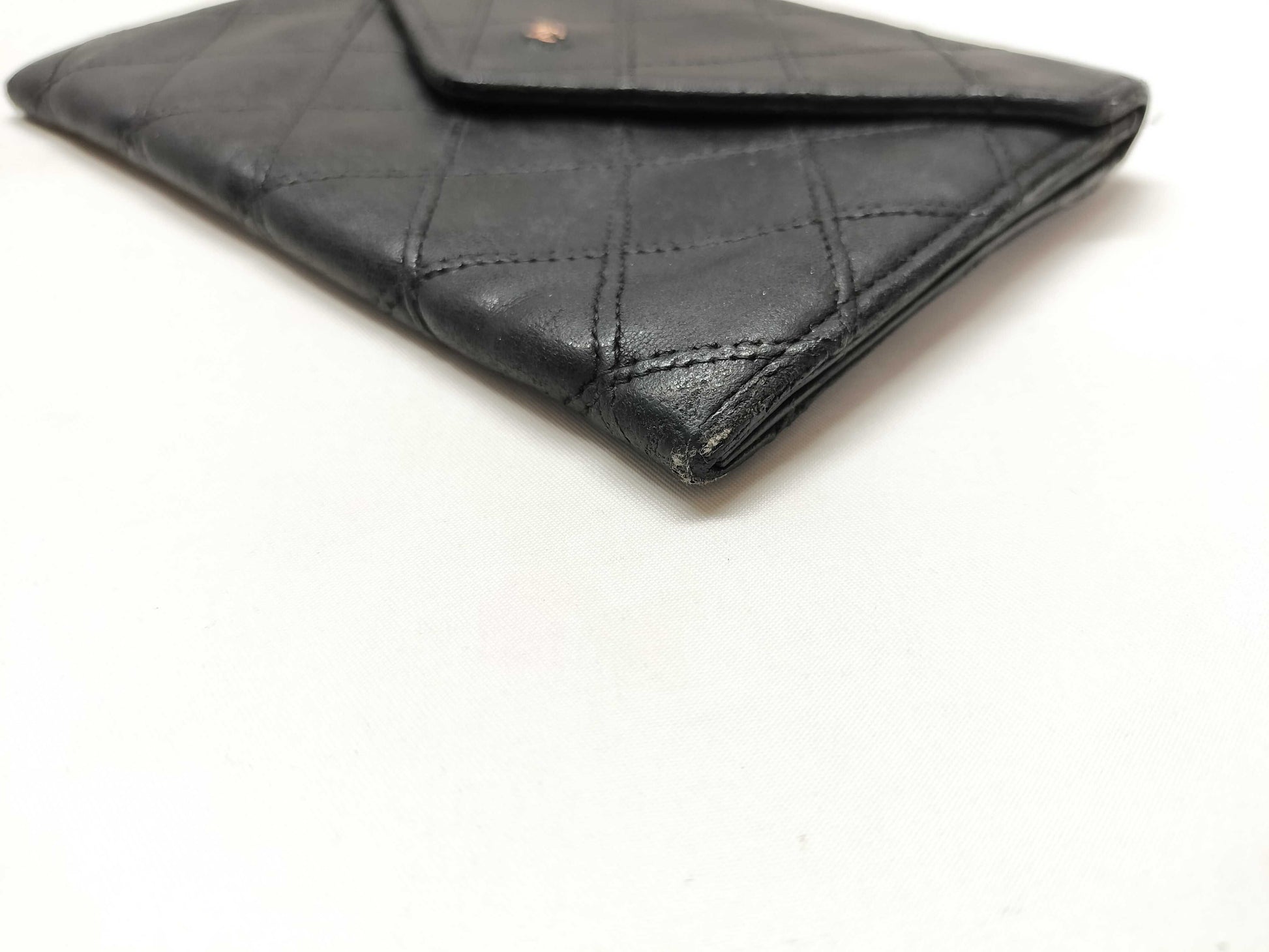 CHANEL Bicolor Lambskin Compact Wallet