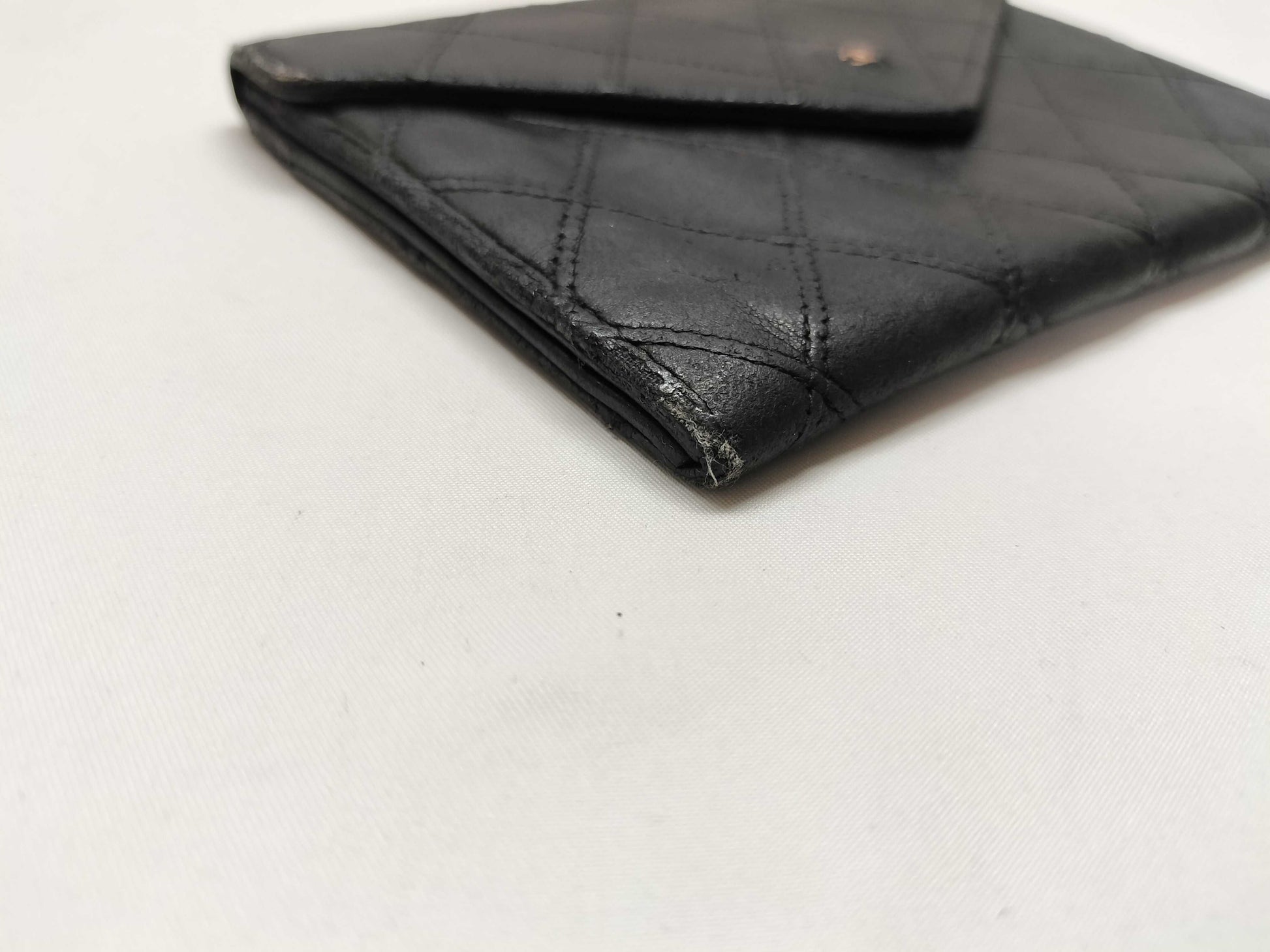 CHANEL Bicolor Lambskin Compact Wallet