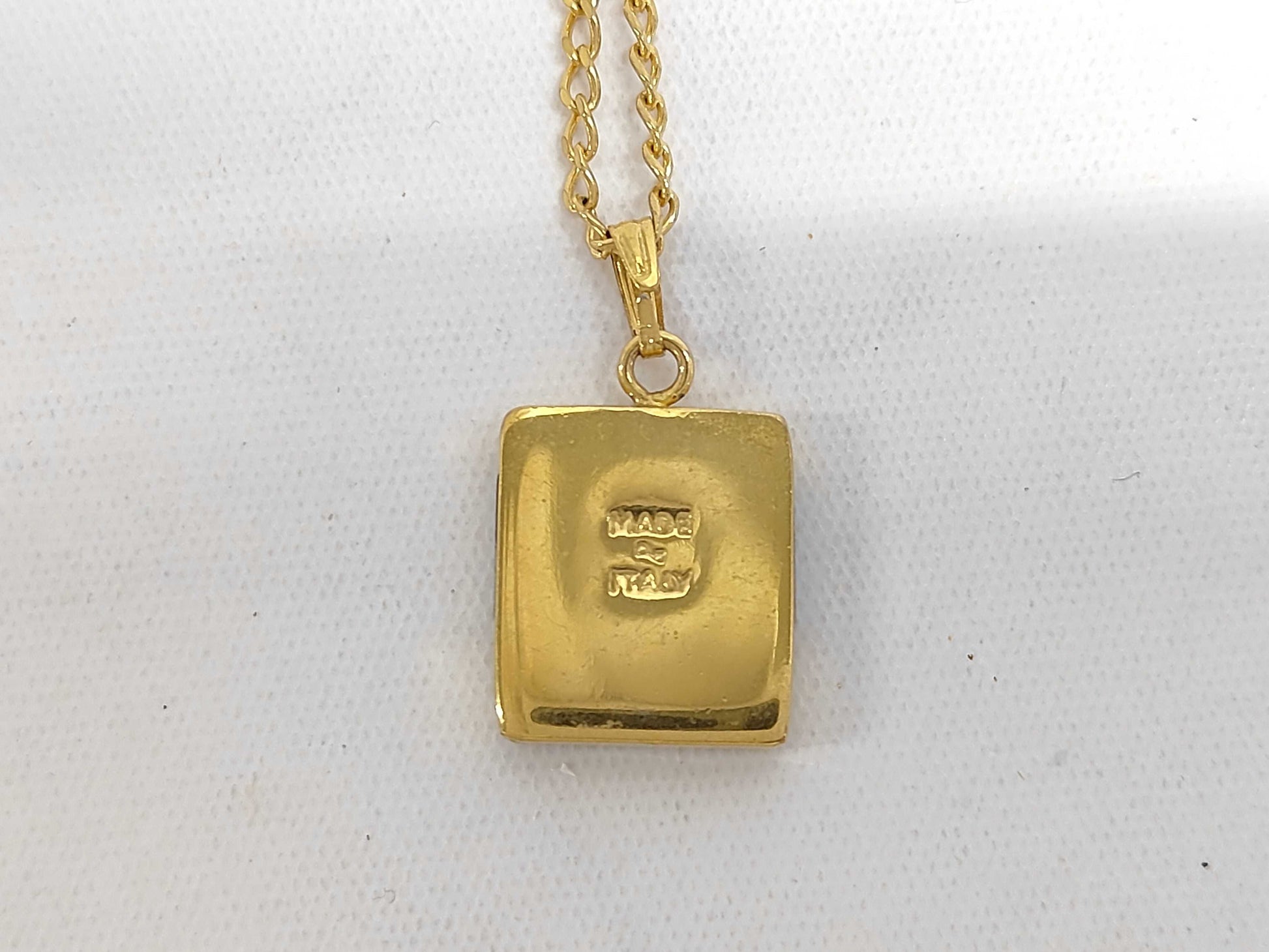 CELINE logo gold necklace
