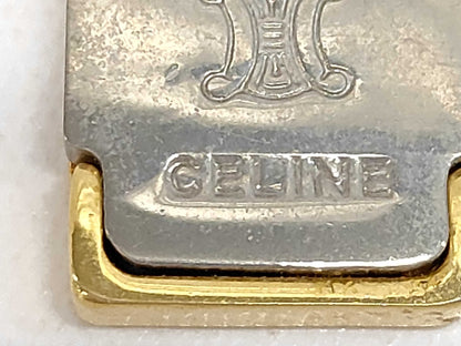 CELINE logo gold necklace