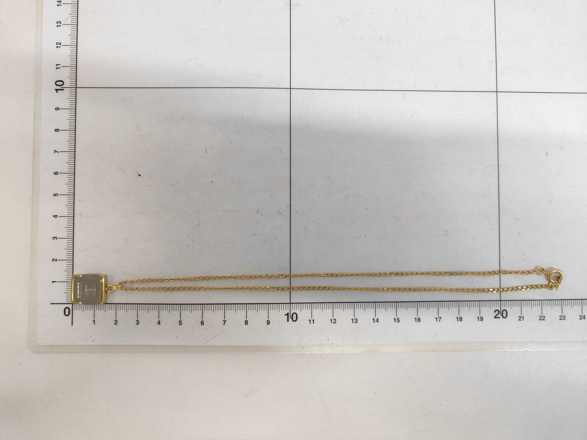 CELINE logo gold necklace