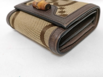 GUCCI Bamboo Jumbo GG Bamboo Mini Wallet