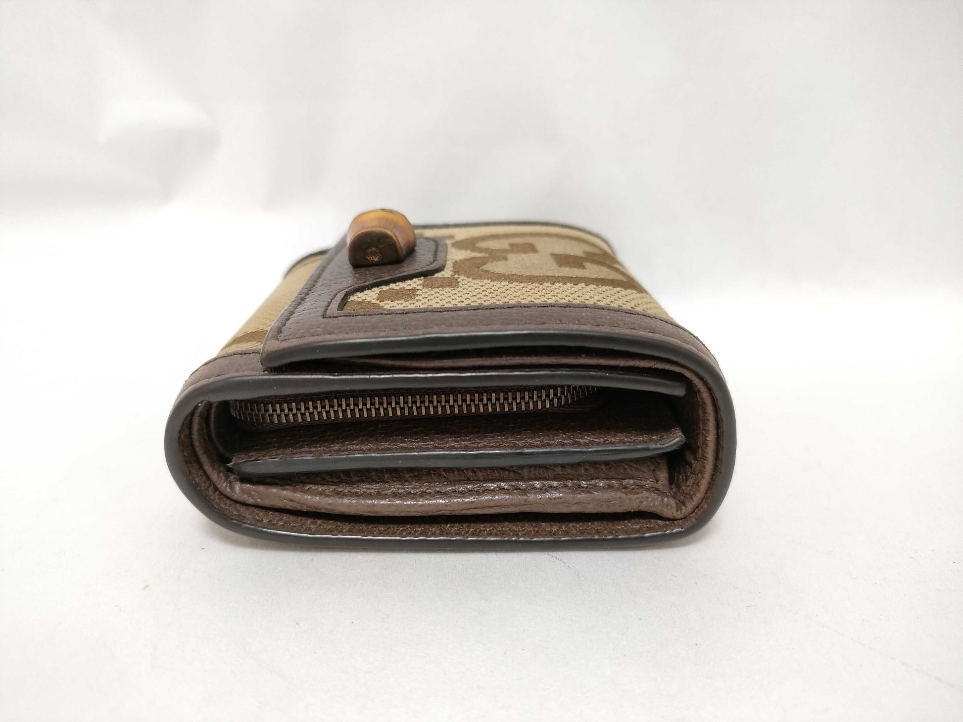 GUCCI Bamboo Jumbo GG Bamboo Mini Wallet