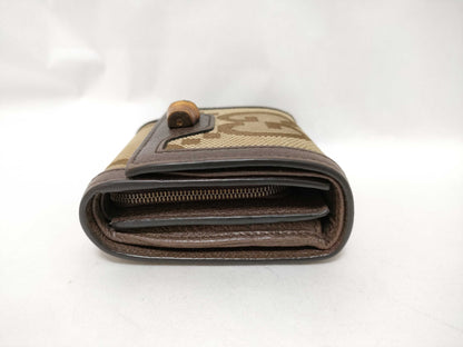 GUCCI Bamboo Jumbo GG Bamboo Mini Wallet