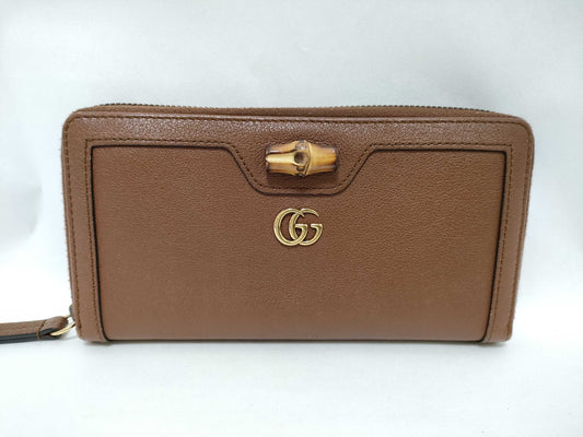 GUCCI Bamboo GG Marmont Bamboo Long Wallet