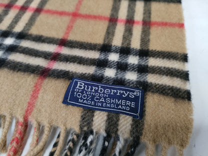 BURBERRY 100% Cashmere Nova Check Scarf