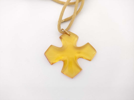 Baccarat Cross Necklace Yellow Necklace